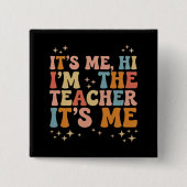 Groovyその私こんにちは私は先生私の学校である 缶バッジ (正面)