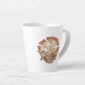 Groovyで太陽の光をデイジーヒッピー花 カフェラテマグ (右アングル)