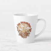 Groovyで太陽の光をデイジーヒッピー花 カフェラテマグ (右)