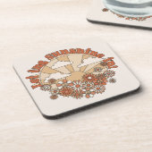 Groovyで太陽の光をデイジーヒッピー花 コースター (左側)