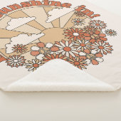 Groovyで太陽の光をデイジーヒッピー花 シェルパブランケット (3/4)