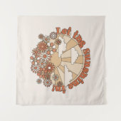 Groovyで太陽の光をデイジーヒッピー花 タペストリー (正面(横))