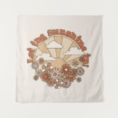 Groovyで太陽の光をデイジーヒッピー花 タペストリー (正面)