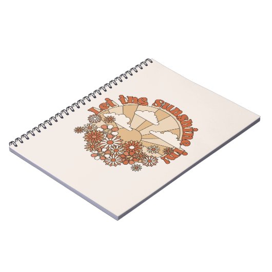 Groovyで太陽の光をデイジーヒッピー花 ノートブック (左側)