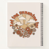 Groovyで太陽の光をデイジーヒッピー花 ノートブック (裏面)