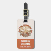 Groovyで太陽の光をデイジーヒッピー花 ラゲッジタグ (正面縦)