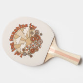 Groovyで太陽の光をデイジーヒッピー花 卓球ラケット (横)
