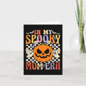 Groovyで私の母のエラ不気味ーレトロハロウィン幽霊 カード (正面)