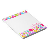 Groovyとロマンチックなカラフルハートバレンタイン ノートパッド (アングル)