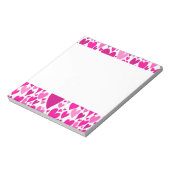 Groovyとロマンチックなピンクのハートバレンタインデー ノートパッド (回転)