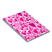 Groovyとロマンチックなピンクのハートバレンタインデー ノートブック (右側)