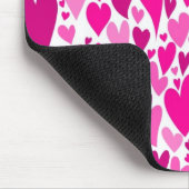 Groovyとロマンチックなピンクのハートバレンタインデー マウスパッド (コーナー)