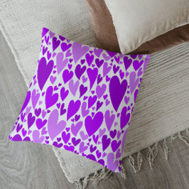Groovyとロマンチックな紫のハートバレンタインデー クッション