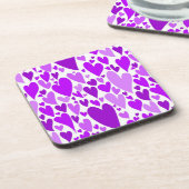 Groovyとロマンチックな紫のハートバレンタインデー コースター (左側)