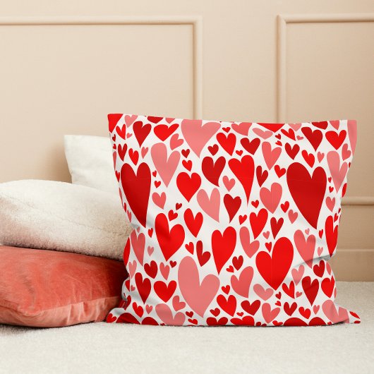 Groovyとロマンチックな赤いハートバレンタインデー クッション