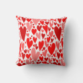 Groovyとロマンチックな赤いハートバレンタインデー クッション (正面)