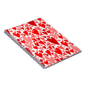 Groovyとロマンチックな赤いハートバレンタインデー ノートブック (右側)