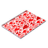 Groovyとロマンチックな赤いハートバレンタインデー ノートブック (左側)