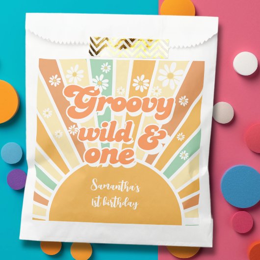 Groovyとワイルドレトロサン子供の誕生日 フェイバーバッグ