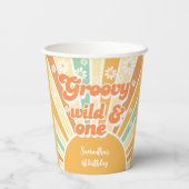 Groovyとワイルドレトロサン子供の誕生日 紙コップ (裏面)