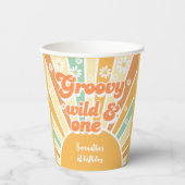Groovyとワイルドレトロサン子供の誕生日 紙コップ (正面)