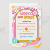 GroovyとBoozyバチェロレッテ週末の旅程 招待状 (正面/裏面)