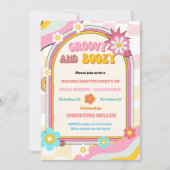 GroovyとBoozyバチェロレッテ週末の旅程 招待状 (正面)