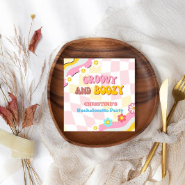 GroovyとBoozyバチェロレッテDecor 70s スタンダードカクテルナプキン