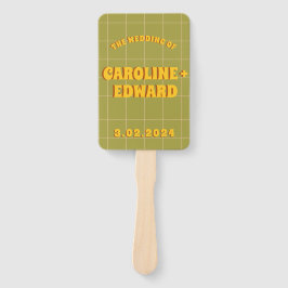 Groovyのカラフルファンキー結婚式 プログラム ハンドファン