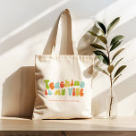 GroovyのカラフルMy Vibe教え、先生 トートバッグ<br><div class="desc">あなたの教え人生の先生に贈り物この's Is My Vibe'トート。</div>