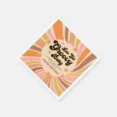 Groovyのベビーシャワーをレトロしよう スタンダードカクテルナプキン (角)