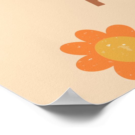 Groovyのベビーシャワーをレトロしよう ポスター (角)