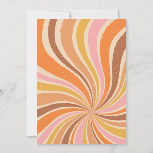 Groovyのベビーシャワーをレトロしよう 招待状 (裏面)