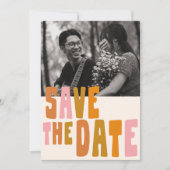 Groovyのユニークカラフル婚約写真 セーブザデート (正面)