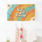 Groovyのレトロレインボー1st誕生日を取得しよう 横断幕 (インサイチュ)