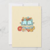 Groovyのレトロレインボー3rd誕生日を取得しよう 招待状 (裏面)