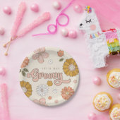 Groovyのヴィンテージフローラの女の子を取得しよう ペーパープレート (パーティー)