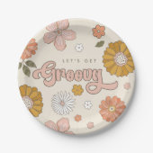 Groovyのヴィンテージフローラの女の子を取得しよう ペーパープレート (正面)