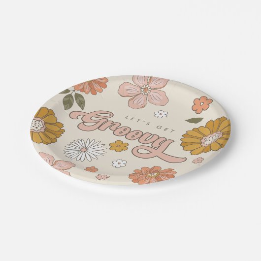 Groovyのヴィンテージフローラの女の子を取得しよう ペーパープレート (アングル)