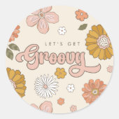 Groovyのヴィンテージフローラの女の子を取得しよう ラウンドシール (正面)