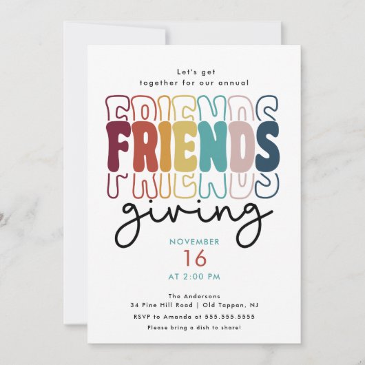 Groovyの友情 招待状 (正面)