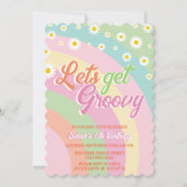 Groovyの取得レトロデイジー6th誕生日 招待状 (正面)