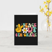 Groovyの学校の最後の日の6年生の卒業 カード (黄色い花)