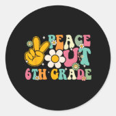 Groovyの学校の最後の日の6年生の卒業 ラウンドシール (正面)