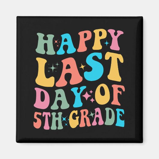 Groovyの学校の最後の日5年生の最終日 マグネット (正面)