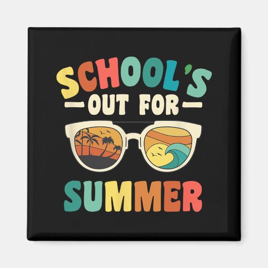 Groovyの学生のための夏のための学校の外出ティーシュ マグネット (正面)