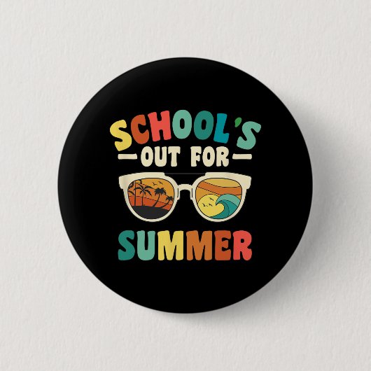 Groovyの学生のための夏のための学校の外出ティーシュ 缶バッジ (正面)