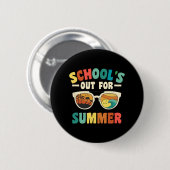 Groovyの学生のための夏のための学校の外出ティーシュ 缶バッジ (正面&裏面)
