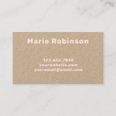 Groovyはっきりしたスクイグルブラックライトピンククラフト 名刺 (裏面)