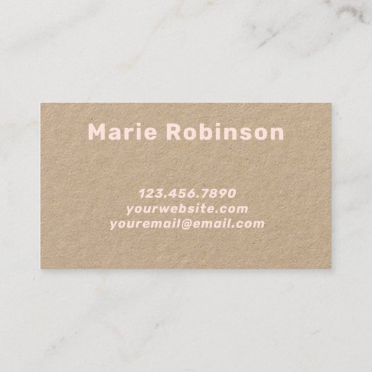 Groovyはっきりしたスクイグルブラックライトピンククラフト 名刺 (裏面)